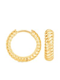 Dower and hall gedraaide huggie oorringen - goud
