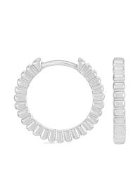 Dower and hall humbug huggie oorringen - zilver