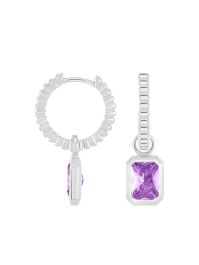 Dower and hall humbug huggie oorringen - zilver