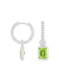 Dower and hall humbug peridot oorbellen - zilver