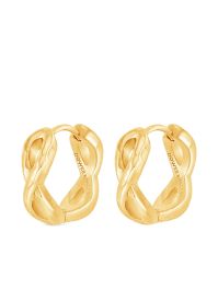 Dower and hall kleine entwined infinity oorbellen - goud