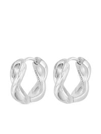 Dower and hall kleine entwined infinity oorbellen - zilver