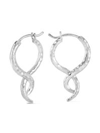 Dower and hall kleine gedraaide oorringen - zilver