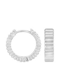 Dower and hall medium humbug oorbellen - zilver