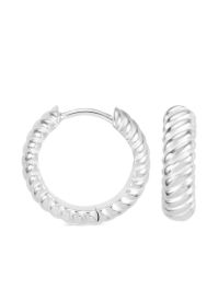 Dower and hall medium twist oorringen - zilver