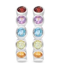 Dower and hall tutti frutti huggie oorringen met edelsteen - silver