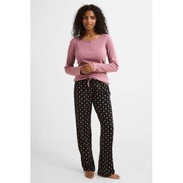 Dreamcovers pyjama oudroze/zwart