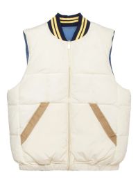 Witte Drôle de monsieur mouwloos donsjack - wit