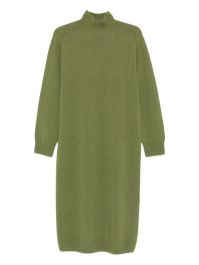Drykorn alinoy gebreide midi-jurk - groen