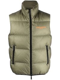 Dsquared2 bodywarmer met logoprint - groen