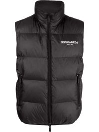 Dsquared2 bodywarmer met logoprint - zwart