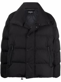 Dsquared2 donsjack met logoprint - zwart