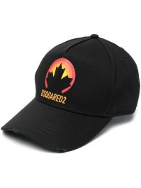 Dsquared2 honkbalpet met logoprint - zwart