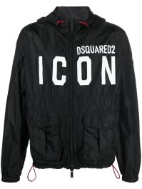 Dsquared2 jack met logo-print - zwart - Zwart