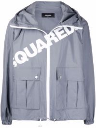 Dsquared2 jack met logoprint - grijs
