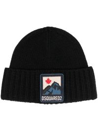 Dsquared2 muts met logopatch - zwart