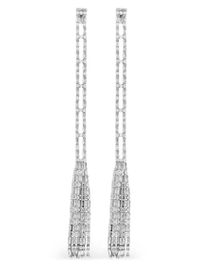 Dsquared2 oorbellen - 'strass drop' earrings in silver