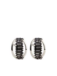 Dsquared2 oorclips met logoplakkaat - zilver