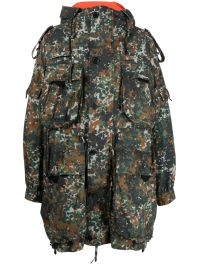 Dsquared2 parka met camouflageprint - groen