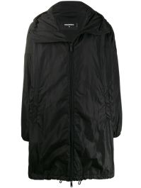 Dsquared2 regenjas met capuchon - zwart