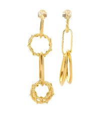 Dsquared2 textured-circle drop earrings - goud