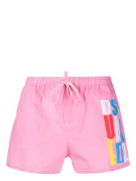 Dsquared2 zwembroek met logoprint - roze - Roze