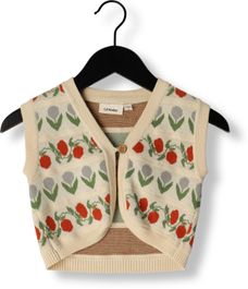 Ecru lil' atelier gilet nmflamai knit vest