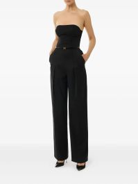 Elisabetta franchi bandeau jumpsuit met ceintuur - zwart