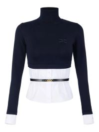Elisabetta franchi coltrui met geborduurd logo - blauw