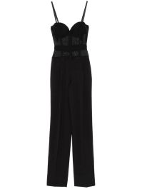 Elisabetta franchi crêpe jumpsuit - zwart