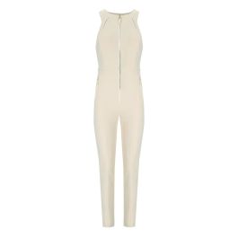 Elisabetta franchi, dames, jumpsuits & playsuits, wit, maat: s satijn,