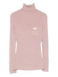 Elisabetta franchi geribbelde coltrui met zak - roze