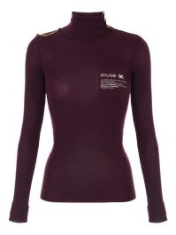 Elisabetta franchi geribbelde coltrui - rood
