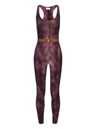 Elisabetta franchi jumpsuit met pythonprint en ceintuur - rood