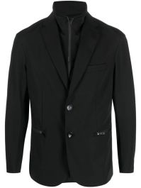 Emporio armani blazer met enkele rij knopen - zwart