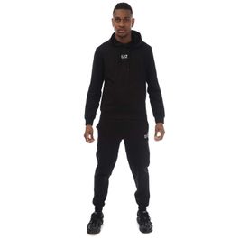 Emporio armani ea7 core identity katoenen trainingspak voor heren in zwart