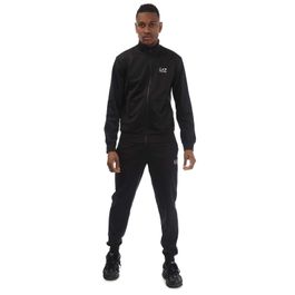 Emporio armani ea7 core identity-trainingspak van gerecyclede technische stof voor heren in zwart