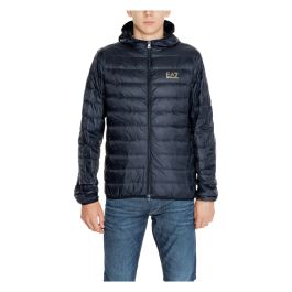 Emporio armani ea7, heren, jassen, blauw, maat: 3xl polyamide,