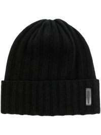 Emporio armani muts met logopatch - zwart