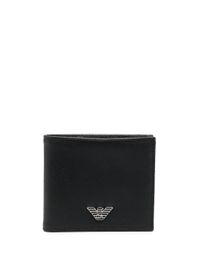 Emporio armani portemonnee met logoplakkaat - zwart