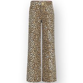Extra wide leg jeans cassie leopard