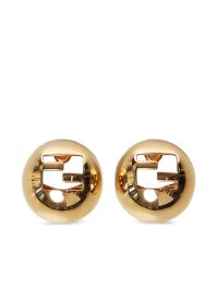 Fendi oorbellen met logo - geel