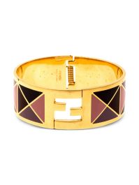Fendi pre-owned fendista armband met geometrisch patroon - goud