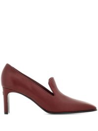 Rode Ferragamo 70 mm loafers met hak - rood