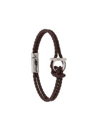 Ferragamo gevlochten leren armband - bruin