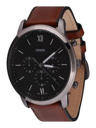 Fossil analoog horloge bruin / basaltgrijs