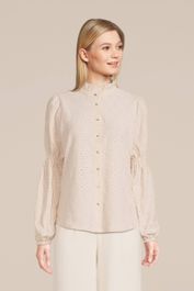 Freequent blouse fqmilan met ruches ecru