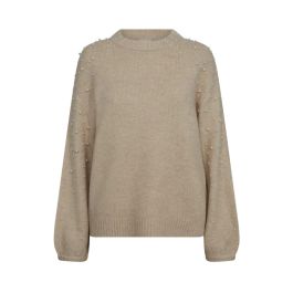 Freequent pullover 12620 fqpearl/moonbeam freequent , beige , dames