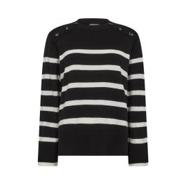 Freequent pullover 203111 fqmonday/black offwhite freequent , zwart , dames