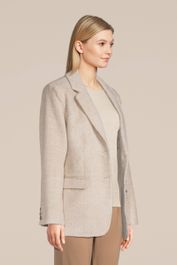Freequent rechtvallende blazer fqsalo met wol ecru